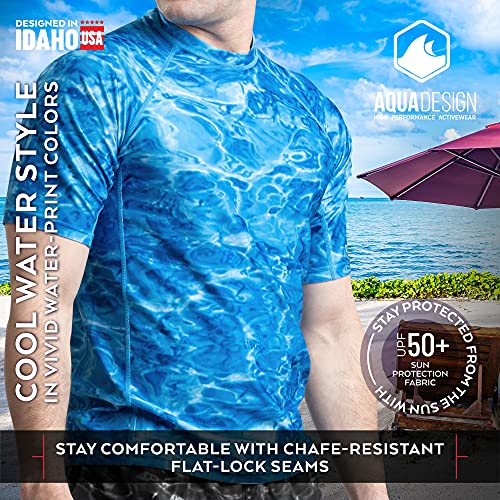 image for Aqua Design Men Loose Fit Rash Guard Surf Swim Sun Protection Clothing