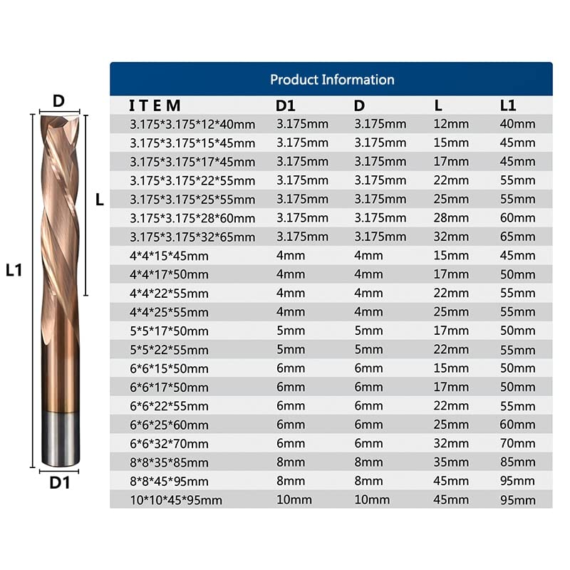 5 Pz/set Carburo 4 Flauti CNC HSS Estremit&agrave; Fresa Fessura/punte