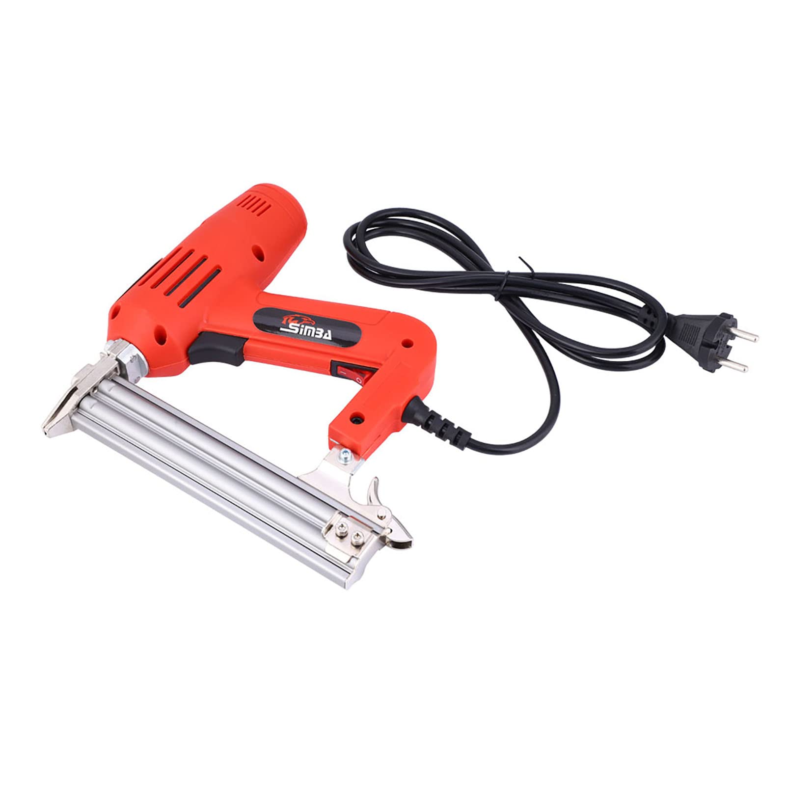 Fafeicy Pistola de Clavos Eléctrica Grapadora Clavadora de Alta Potencia de 2200 W, Capacidad de Clavos de 100 Piezas, Clavo Recto F30, Adecuada para Herramientas de Carpintería (Enchufe