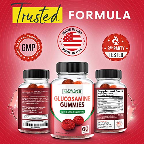 Built By Nature Glucosamine Gummies – Joint Support Supplement For Women And Men – Joint And Bone Health Gummy For Adults - Enriched With Vitamin E – 60 Gummies #TOP5
