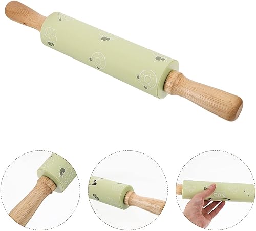 Miniatura 9 de LIFKOME Rodillo de silicona para pastelería, pizza, dumpling Skin Maker Docker para masa, ahorro de tiempo, suministros de horneado para pizza