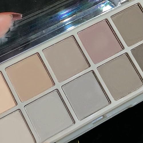 Miniatura 7 de Go Ho Paleta de sombra de ojos de 10 colores, paleta de sombra de ojos mate para mujeres mayores, tonos mezclables altamente pigmentados, paleta de