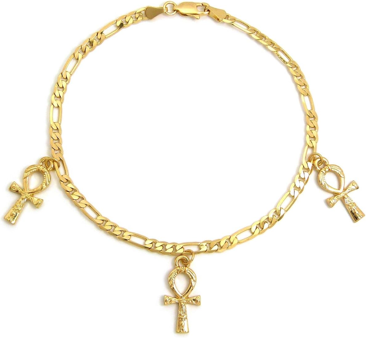 CBC Crown Women's Various African I Egyptian Symbols I Ankh Charms Anklets
