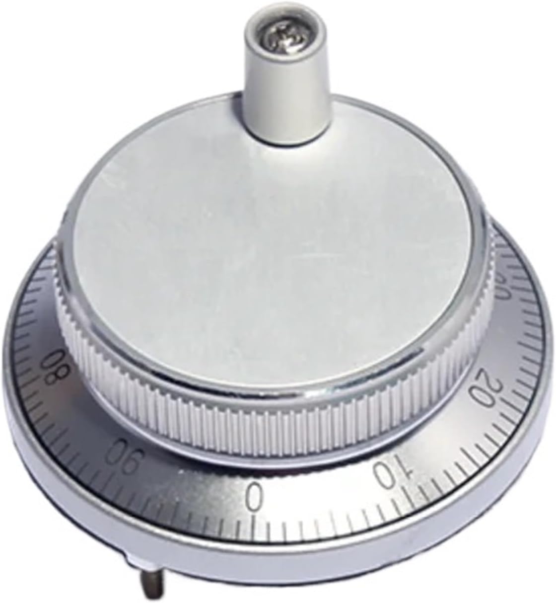 Pulser Handwheel 5V 60/80mm 100 Manual Pulse Generator Hand Wheel Machine Rotary Encoder Electronic 4pins 6pins(24V 4pins 25PPR,Sliver,60mm)