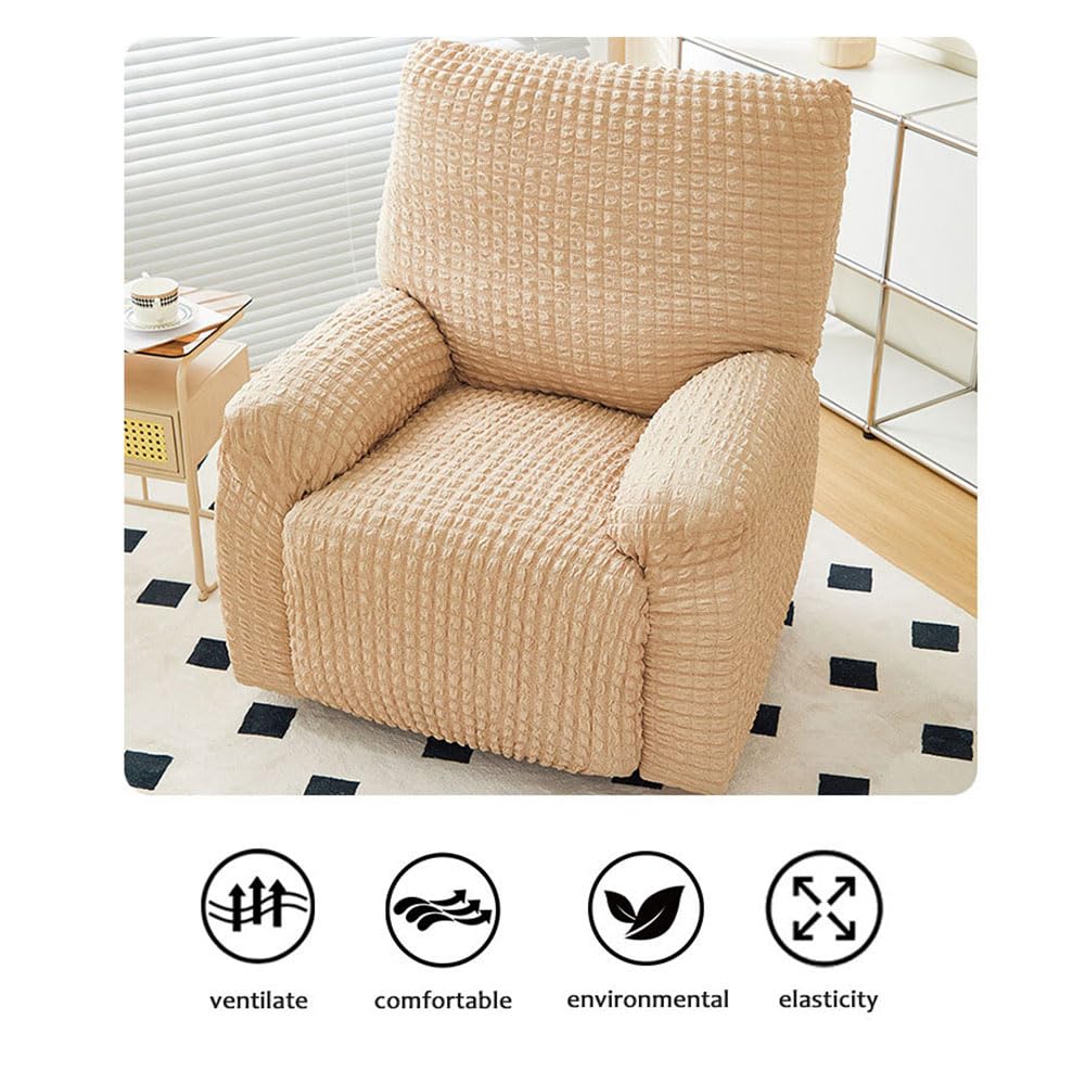 Morbuy Funda de Sillón Relax Elástica para Butaca Reclinable, 1/2 Plazas Fundas de Butacas Relax Reclinable Ajustables Universal, Fundas de Sillón Protector (Verde Oscuro,2 plazas)