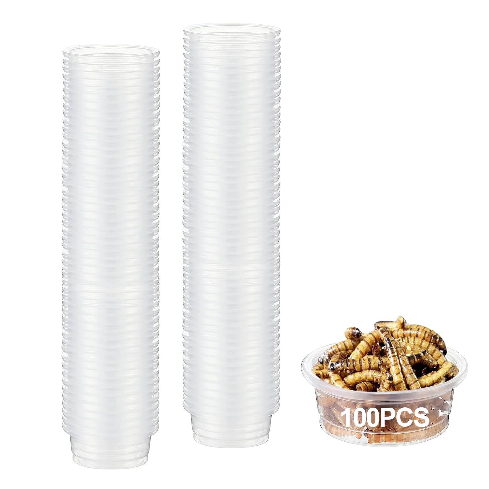 YOJOR 0.5oz Crested Gecko Food and Water Feeding Cups - terrarium bowls | Mubboo