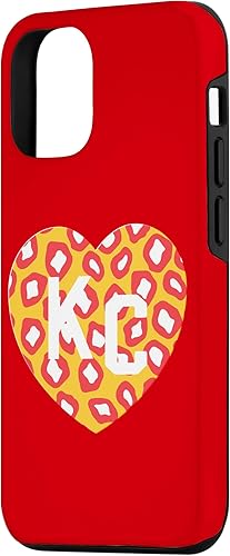 Vista 74 de Carcasa para iPhone 11 KC Heart Red/Yellow Animal Print Kansas City Hearts Kc Heart
