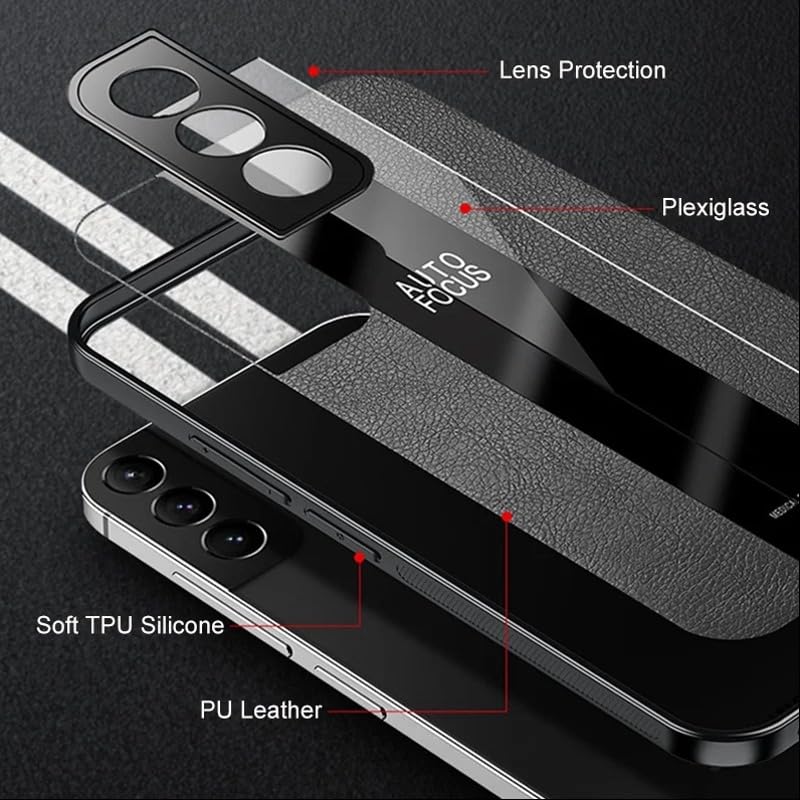 Image of MILLION CASES Back Cover Case for Samsung Galaxy S24 Ultra Shockproof Protective Auto Focus Plexiglass Ring Case for Men & Boys(Blue)