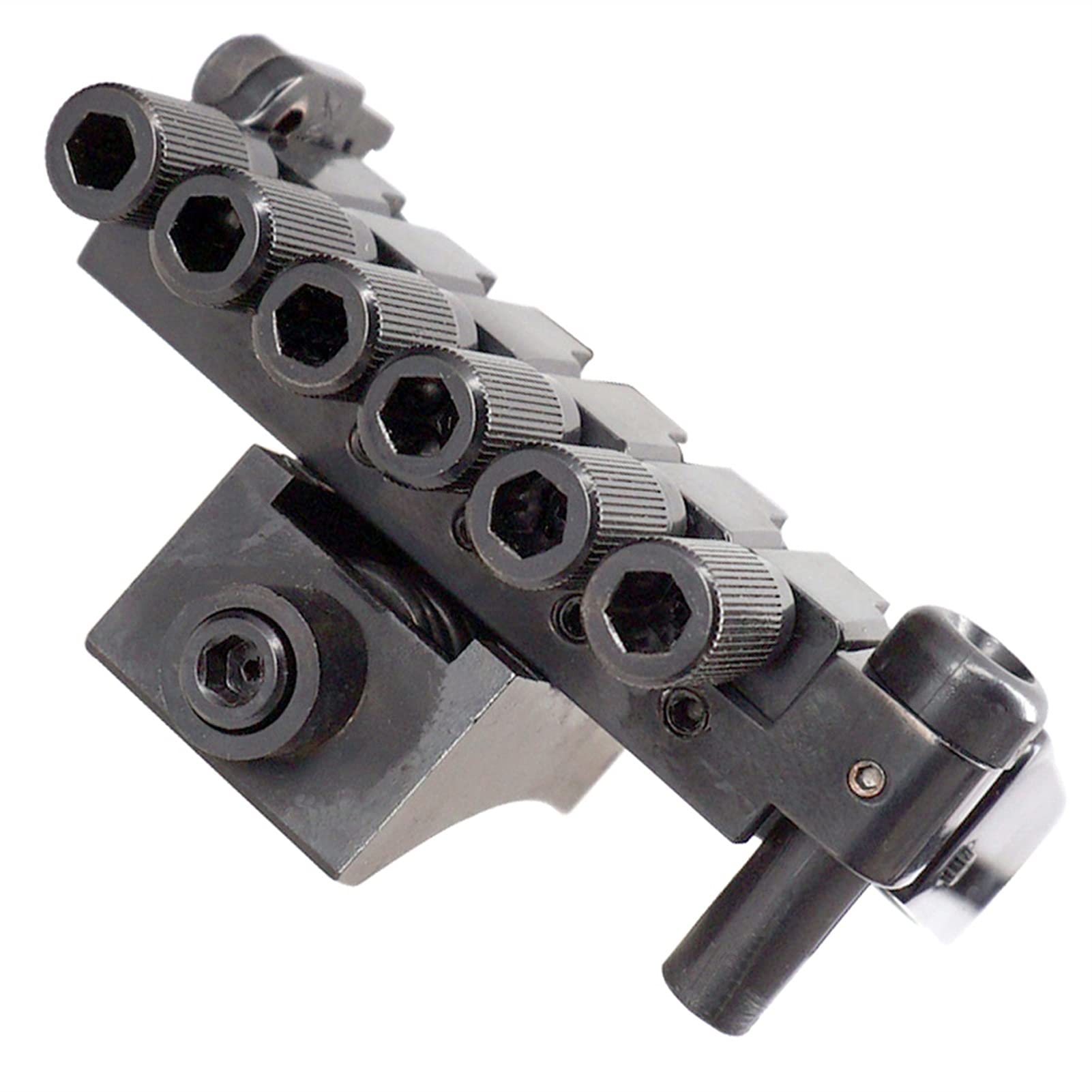Parti di ricambio chitarra Black Guitar Tremolo System Bridge Bridge Sella Rullo Sella Testate