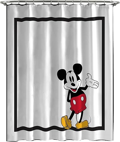 Miniatura 15 de Jay Franco Disney Nightmare Before Christmas - Cortina de ducha de tela para niños, decoración de baño en blanco y negro con Jack Skellington y Zero