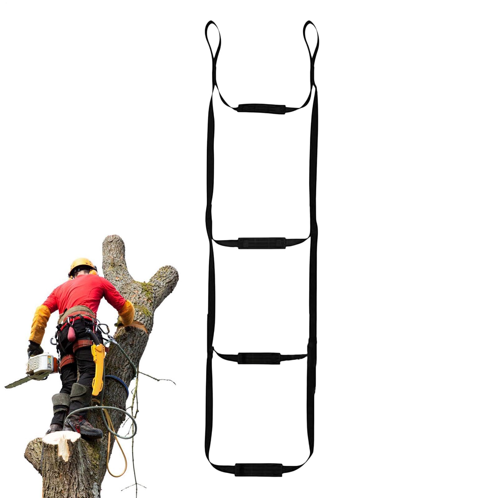 Boat Rope Ladder, Nylon Portable Climbing Ladders, 43.31x12.6 Inches Folding Tree Climb with 5 Step Design & Lightweight Outdoor Playground Gear for Kids Adventure Sports Hiking