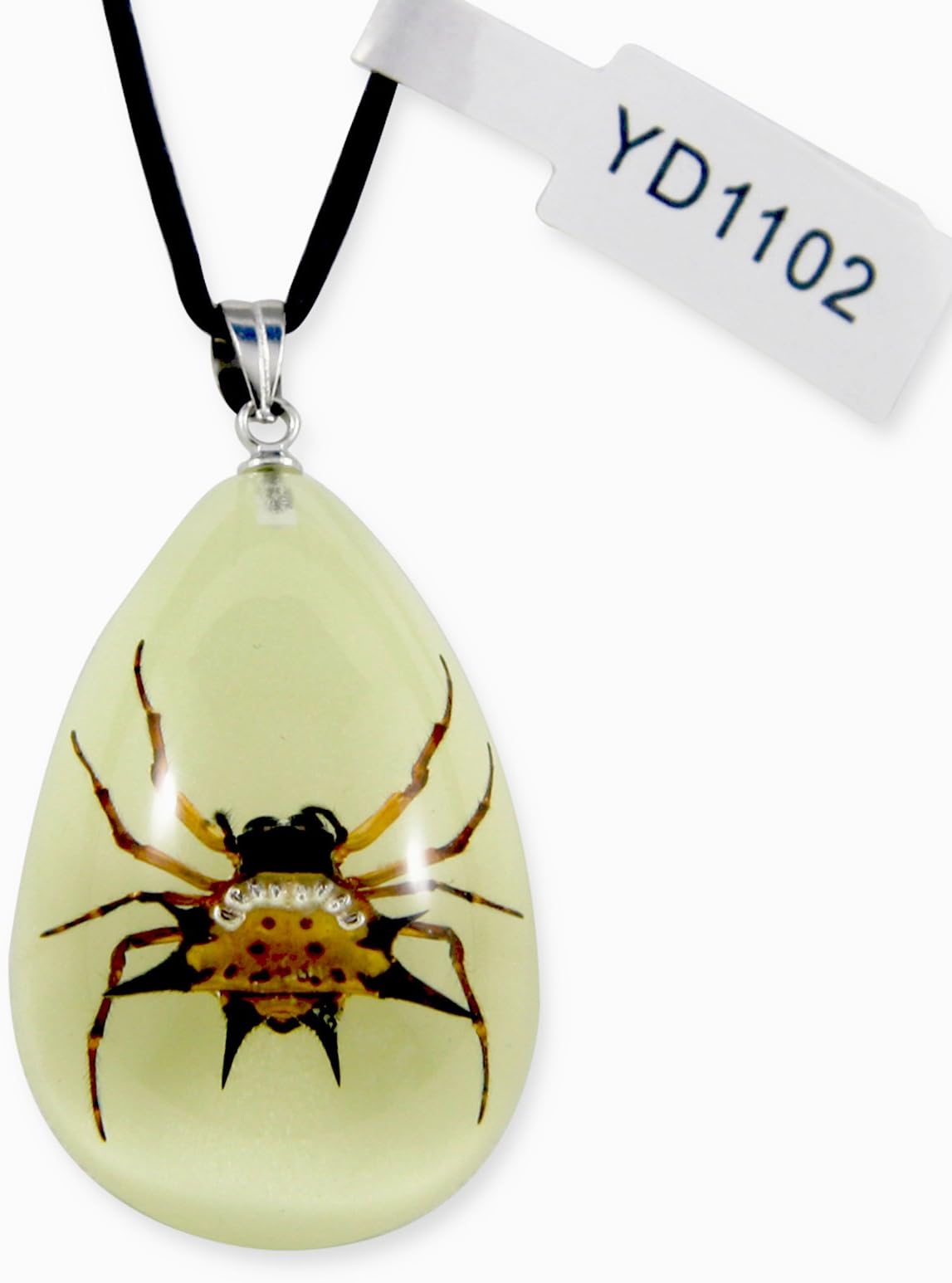 REALBUG Spiny Spider Glow in The Dark Necklace, Small