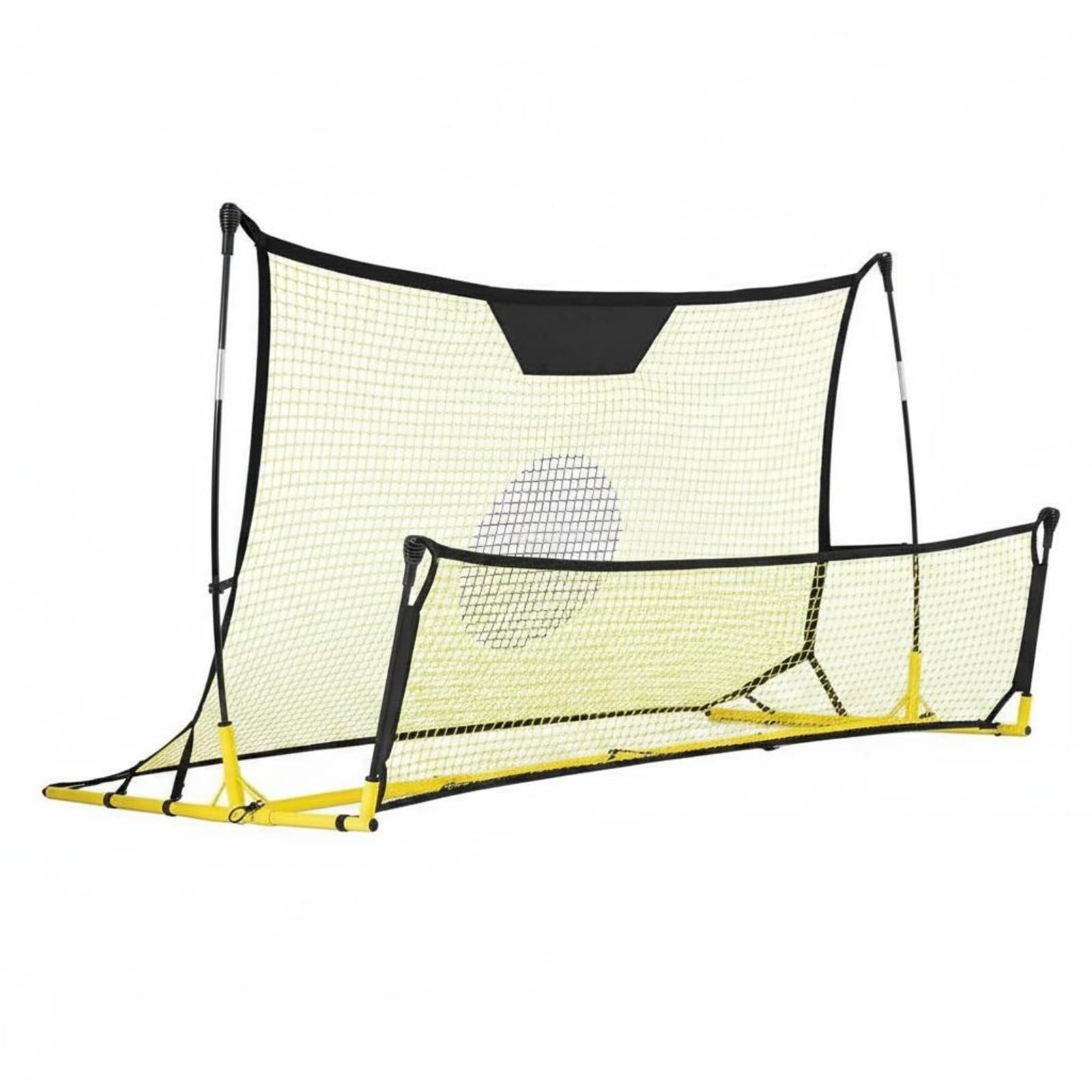 Qianly Porta Calcio Pieghevole Allenamento Rete Ritorno Pieghevole Stabile Attrezzatura Sportiva per Bambini, Giardino, Campo Sportivo, Palestra