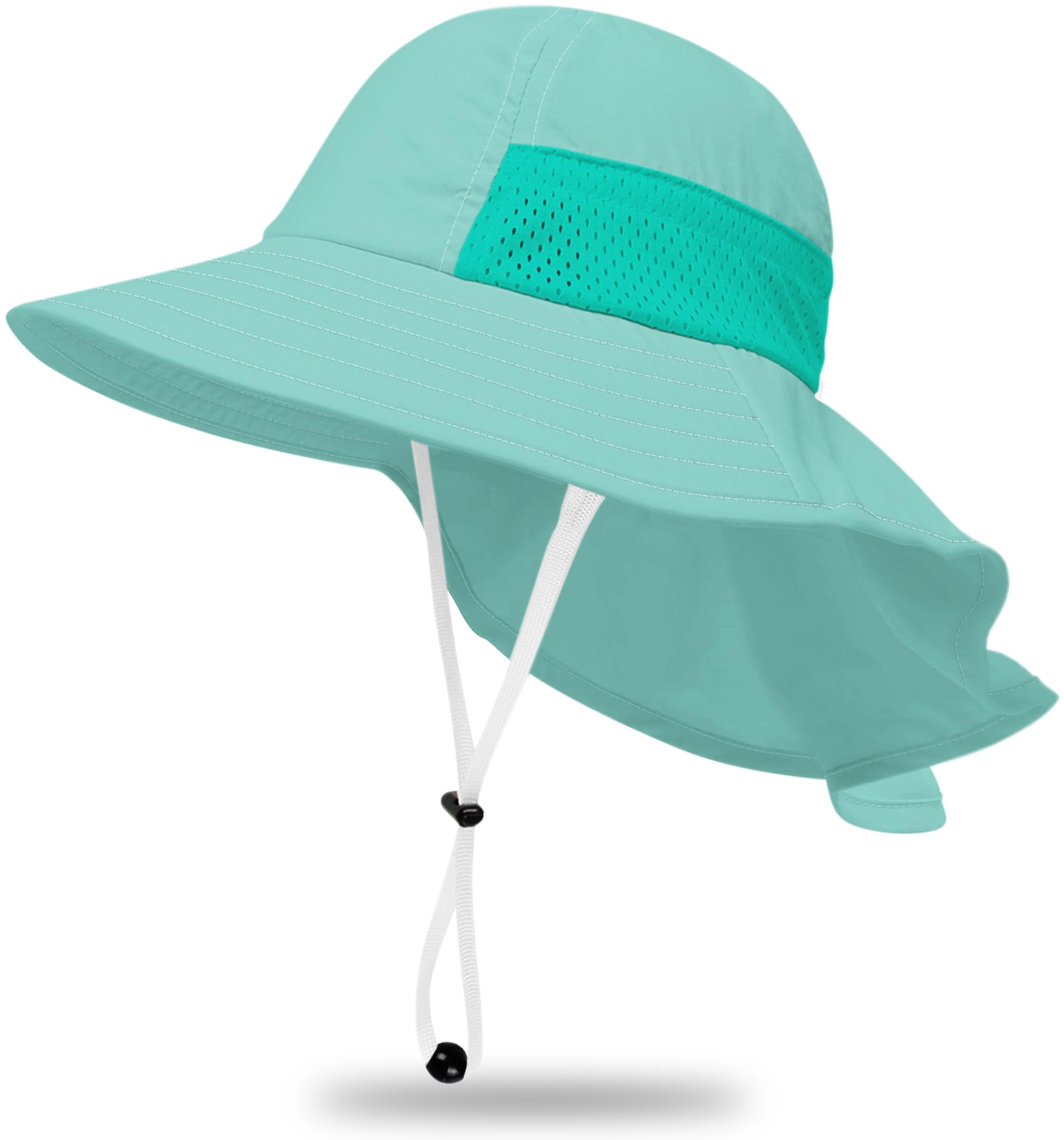 Toddler Baby Sun Hat Kids Summer Beach Essentials Adjustable Beach Hats with Bucket Wide Brim for Boys Girls Age 0-14 Years
