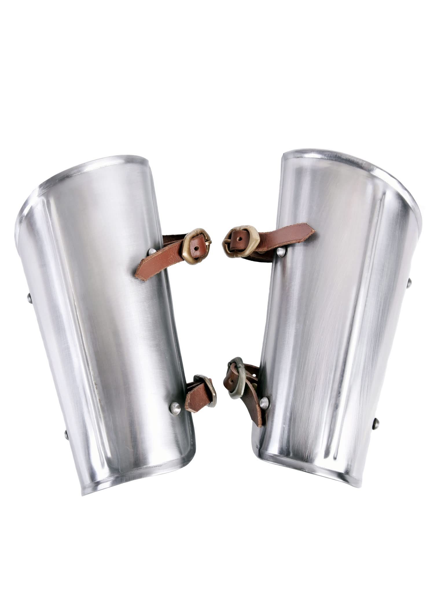 Battle-Merchant - Armschienen aus Stahl Paar - Armschützer Armstulpen - Ritterrüstung - Mittelalter
