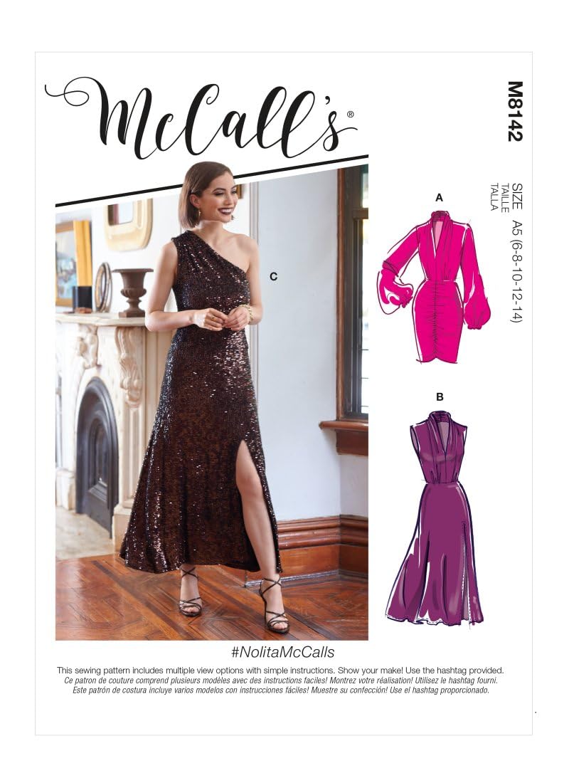 Robe pour femme patron de couture McCalls M8142F5 tailles 16 à 24