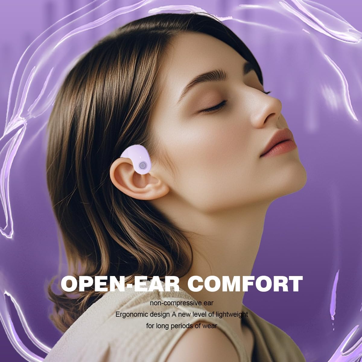 Wireless Earbuds Open Ear Buds Ows Bluetooth Headphones Outside Ear Wireless Hang-ing Headset IPX5 Waterproof Headset with Mic Bone Air Conduction Earbuds for Sports/Workout/Running - Image 6