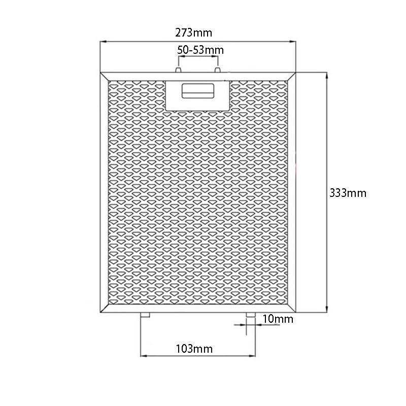 CXW-198-25 Filtro de Malla de Campana extractora (Filtro de Grasa de Metal) Filtro de Campana extractora