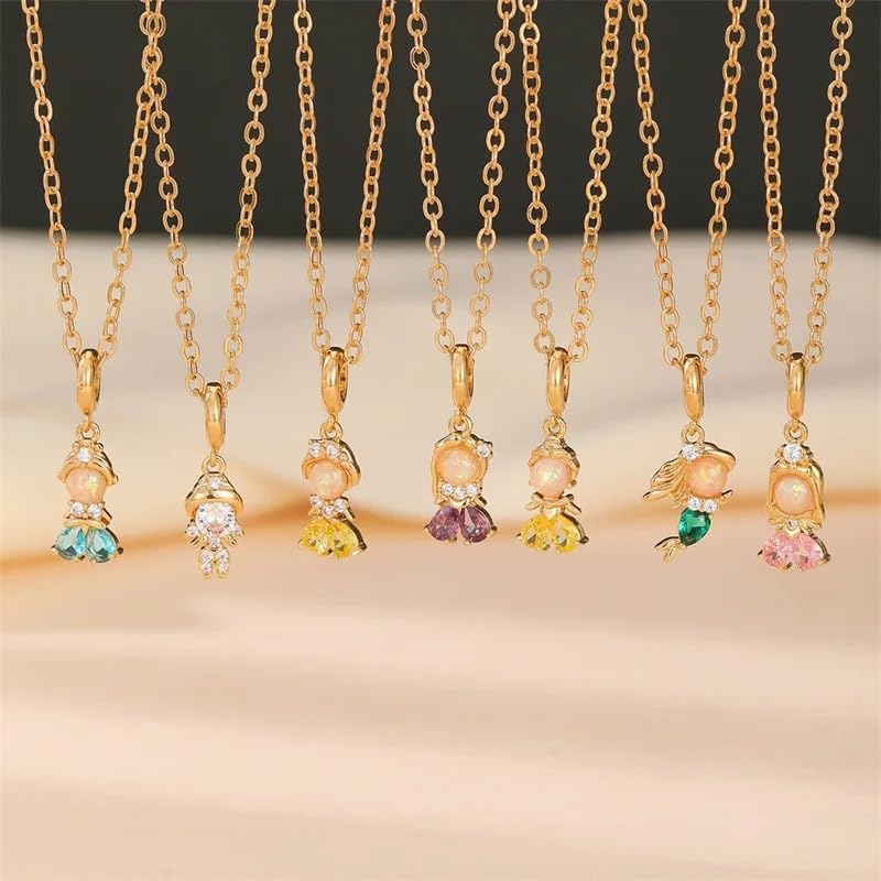 Collier Princesse Argent Sterling 925 avec Pendentif Cristal Doux