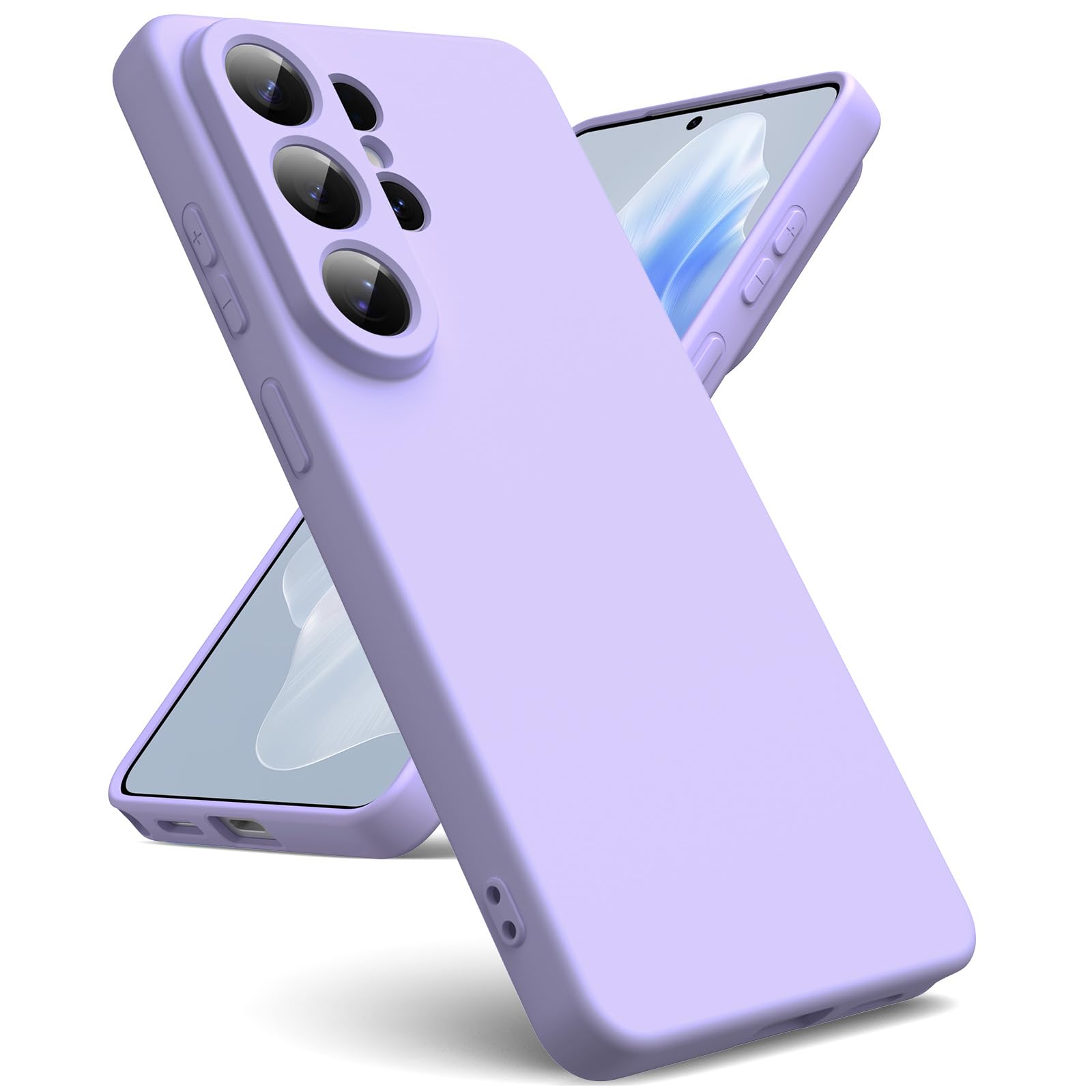 Oududianzi - Cover per Samsung Galaxy S26 Ultra 5G, Custodia Silicone Liquido, Interno in Microfibra Morbida, Protezione Antiurto Resistente - Viola Chiaro