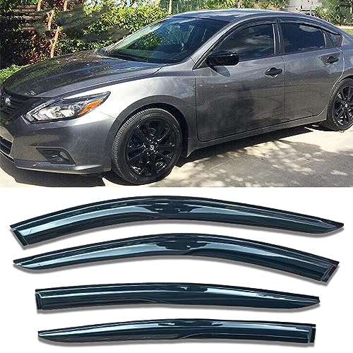 TONOYTIM Tape On Window Visors Rain Guards Deflectors for 2019-2025 Nissan Altima,4PCS Smoke Tinted Vent Visors,UV Protection & Reduced Road Noise,Sun Visor for Car