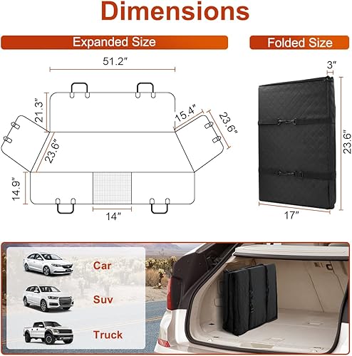 Miniatura 6 de Vailge - Funda para asiento trasero de coche para perro 100 impermeable resistente y antideslizante para asiento trasero para perros funda para