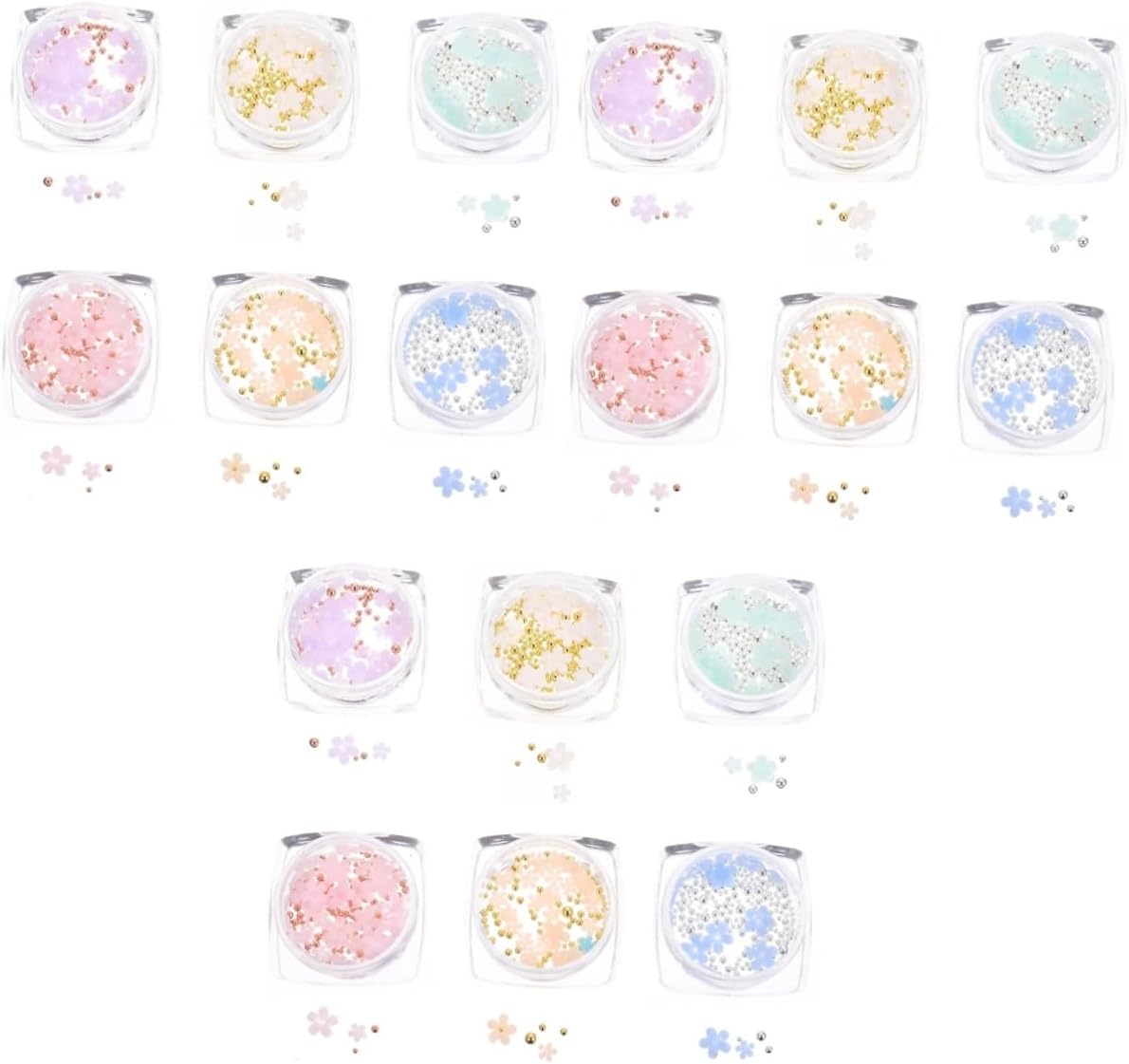Mipcase Flower Nail Charms for Women Changing Resin Nail Art Accessories for Manicure Decor Creative Floral Designs for Personal Salon Use