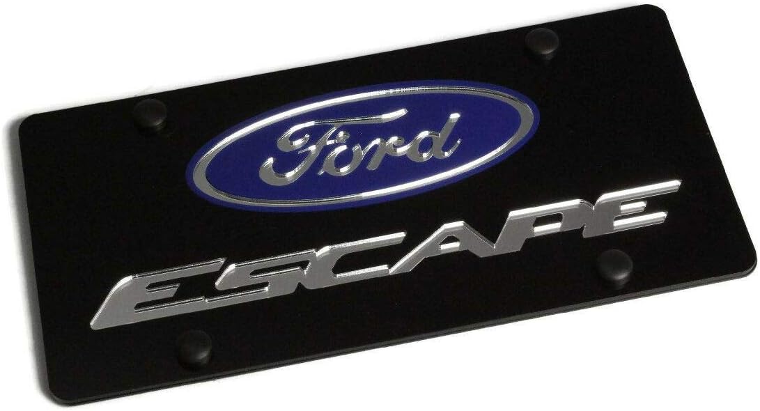 Eurosport Daytona - Compatible wtih the Laser Ford Escape Blue Mirror Logo Mirror Escape License Plate Frame 3D Novelty