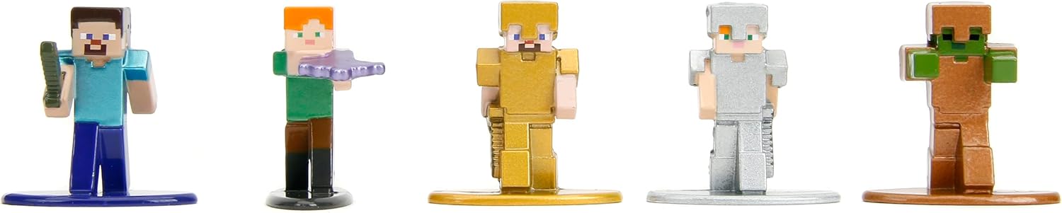 Minecraft Caves & Cliffs 18-Pack W10 1.65” Die-Cast Collectible Figures, Toys for Kids and Adults