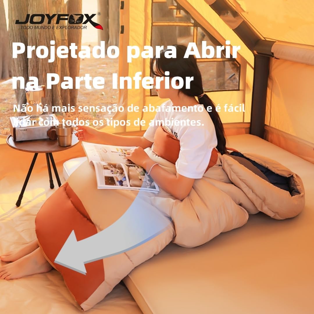 JOYFOX Saco De Dormir Térmico Casal Ou Solteiro Grande Patchworkable Lavável À Máquina Ultralight 1.3KG / 1.8KG -1,5ºc À -3,5ºc / -3ºc À -5ºc Camping JOYFOX Saco De Dormir Térmico Casal Ou Solteiro Grande Patchworkable Lavável À Máquina Ultralight 1.3KG / 1.8KG -1,5ºc À -3,5ºc / -3ºc À -5ºc Camping