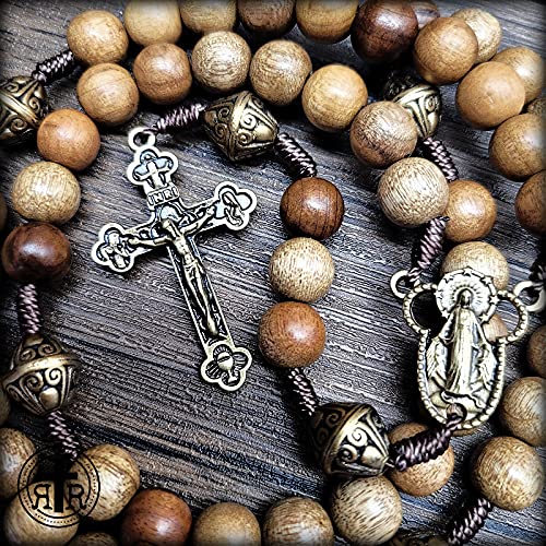 Miniatura 7 de Wood Rosary - Elegantly Handmade Wooden Bead and Bronze Rosary Catholic or Christian Gift Rosaries