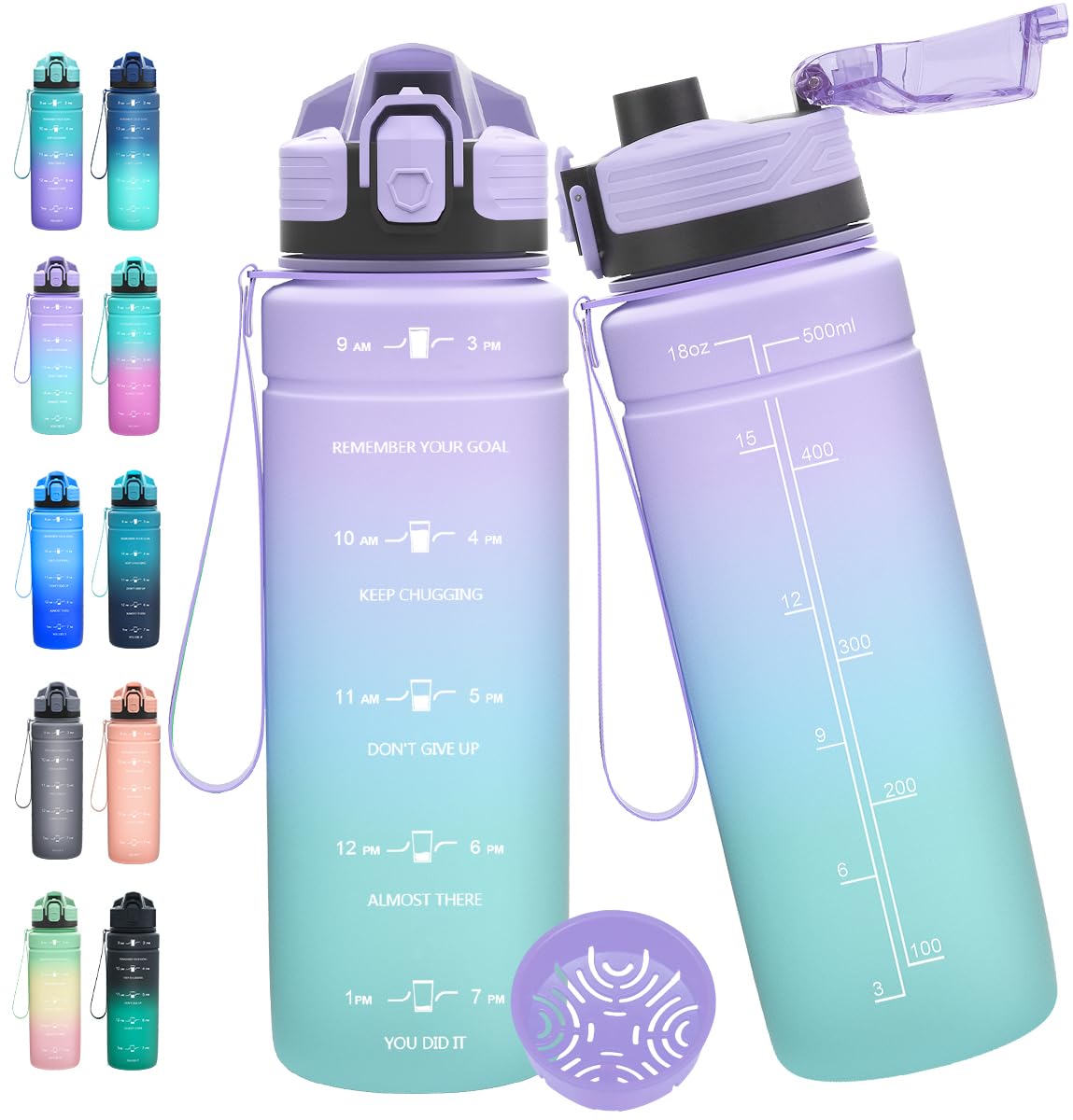 Trinkflasche 700ml Mit Geschmackskapseln - BPA-frei Sport Wasserflasche