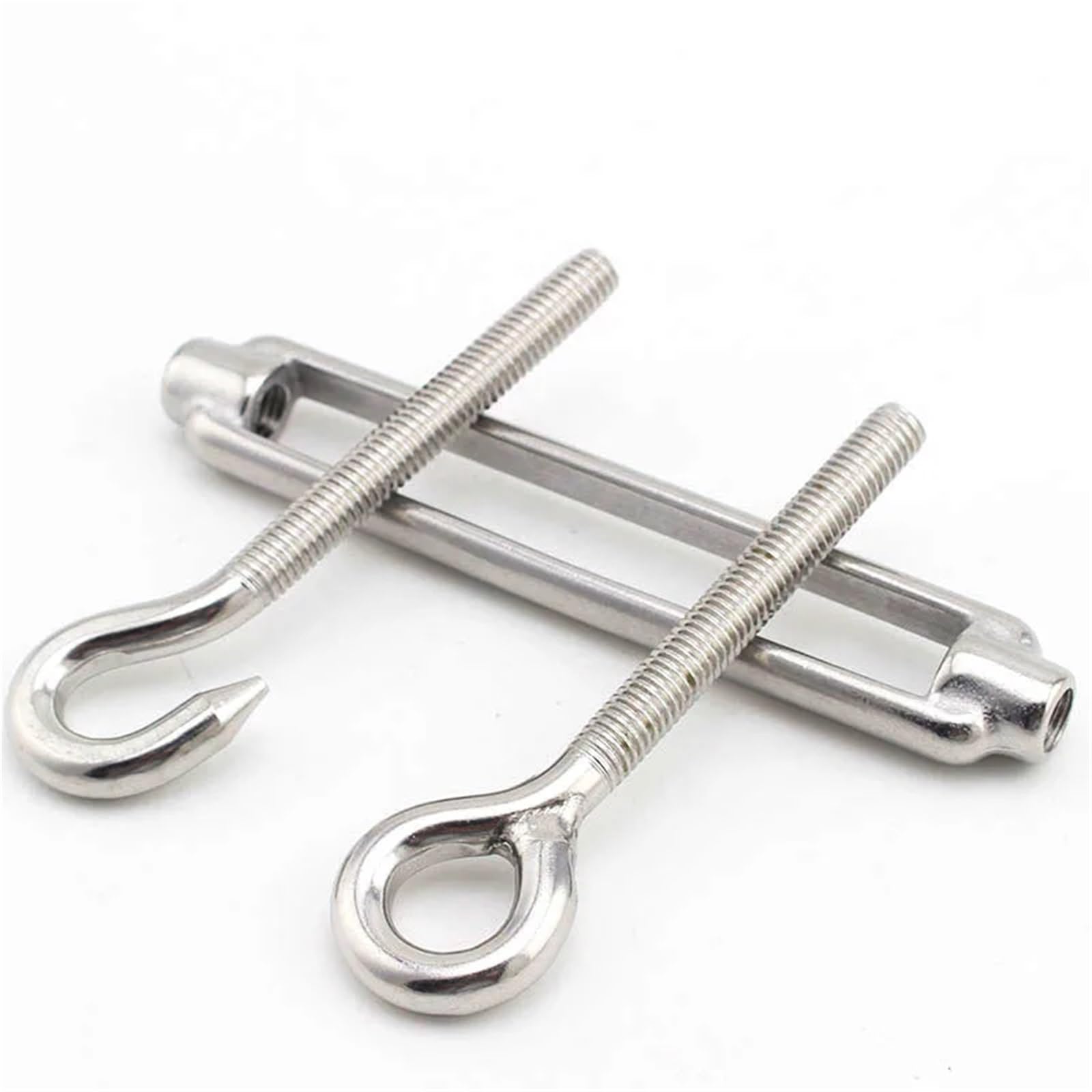Lot de 5 tendeurs chaîne réglables en Acier Inoxydable 304, M4, M5, M6, M8, M10, Crochets et œillets, tendeur câble métallique, Type Oc Tendeurs(M8)