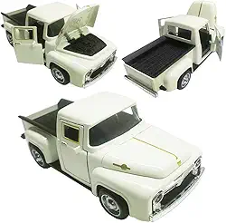 Carrinho de Ferro Miniatura Collection Caminhonete Fricção Abre Capô e Portas (Bege)