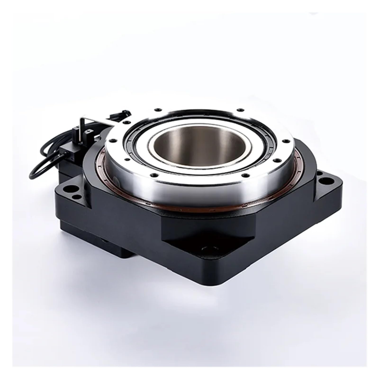 Hollow Rotary Actuator Ratio 5:1 10:1 Hollow Rotating Platform Electric Turntable Gearbox Reducer for 42 Frame nema17 Stepper Motor Input Shaft 5mm(5:1)