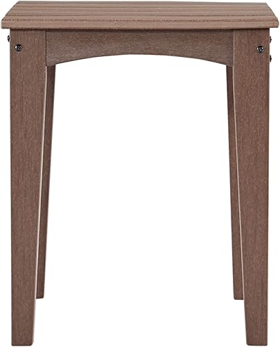 Miniatura 4 de Signature Design by Ashley Emmeline - Mesa auxiliar de polietileno de alta densidad para exteriores, color marrón
