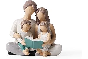 Family of 4 Reading Book Figurines: A Heartwarming Symbol of Love and Literacy