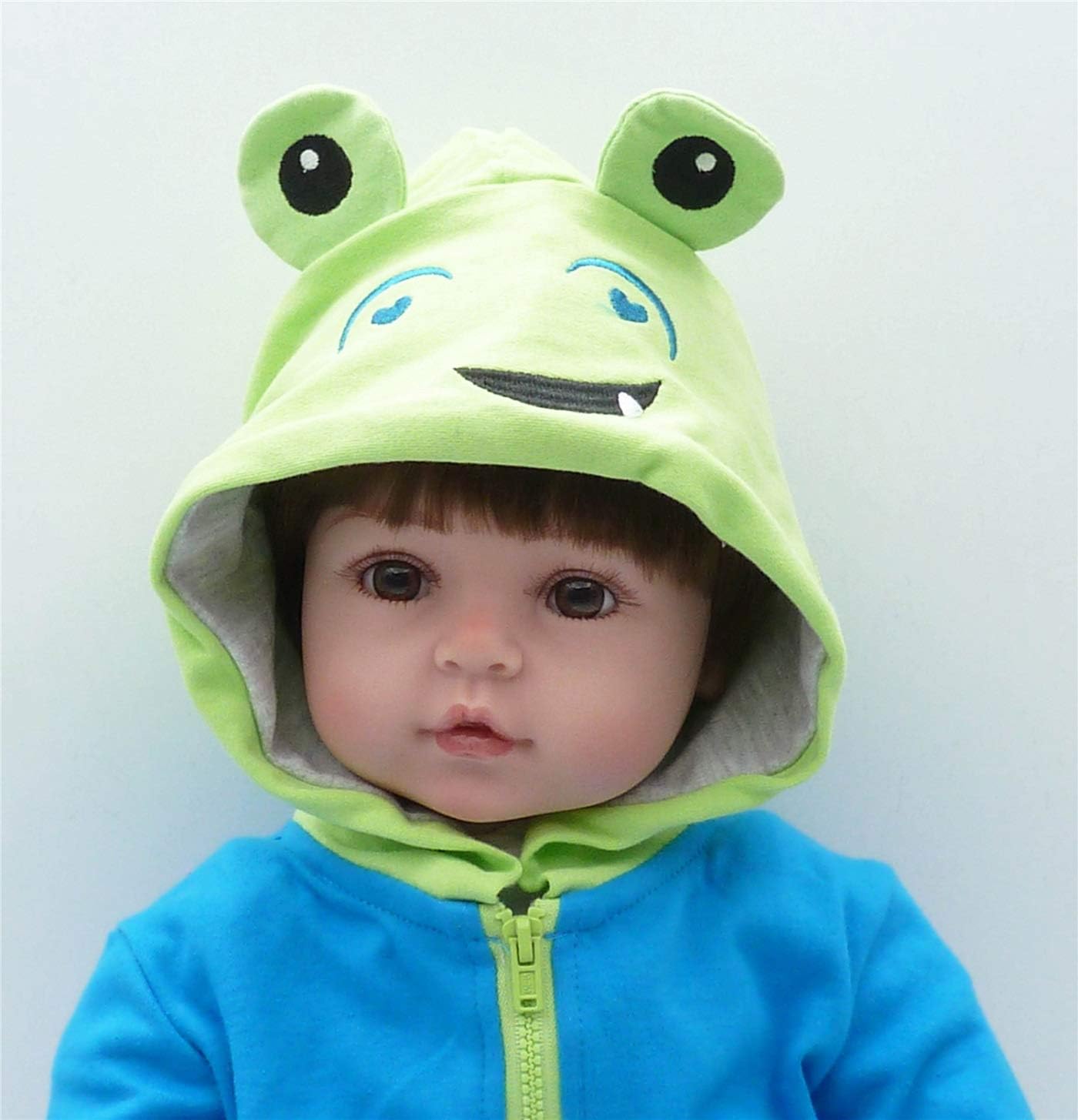 iCradle SO Cute Twins Reborn Baby Dolls 24 inch Soft Silicone Reborn Toddler Dolls Boy and Girl Life Like Real Baby's Feel Newborn Babies for Children 2 pcs (Frog & Panda)