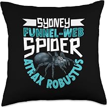 Spiders of the world designs Sydney Funnel Web Spider Throw Pillow, 18x18, Multicolor