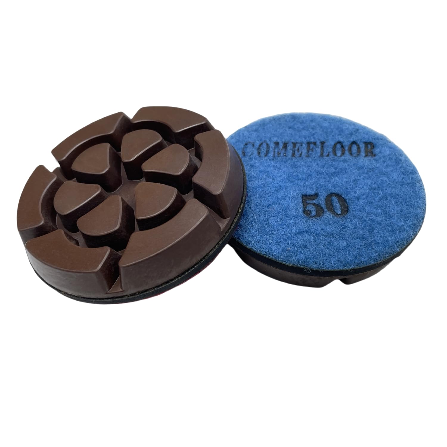 3 Inch Hybrid Diamond Polishing Pucks for Concrete Terrazzo Floor, Hook and Loop Transitional Grinding Pads,200# 3PCS