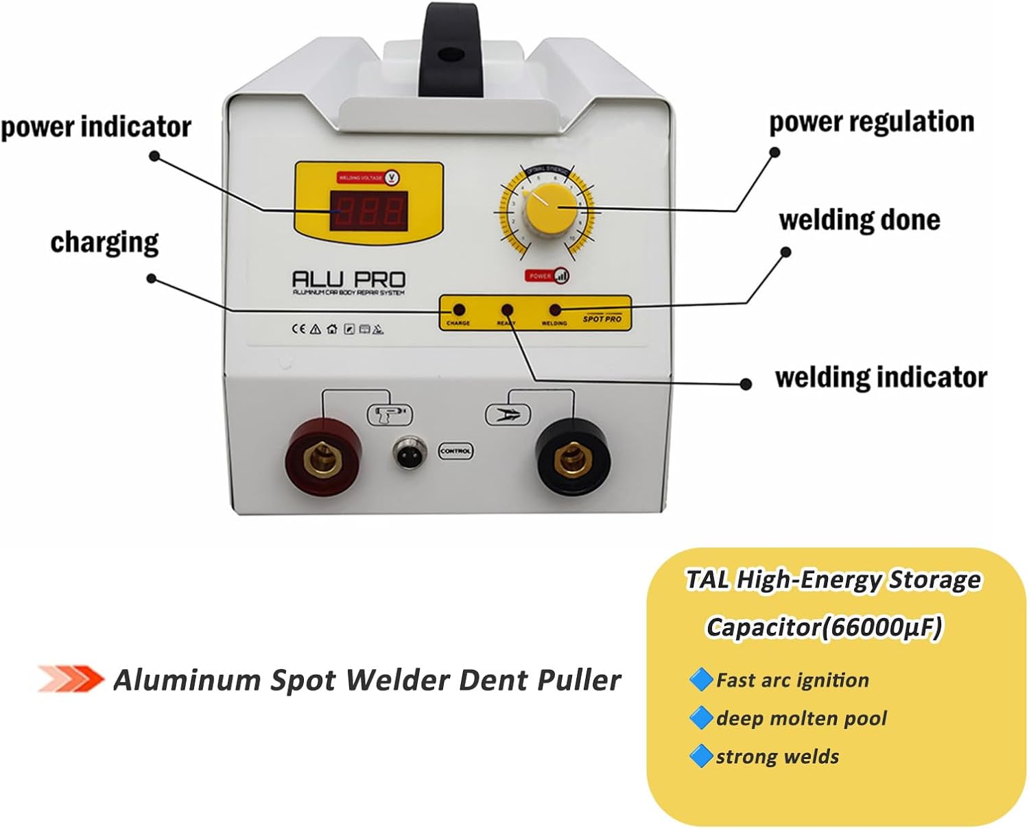 Spot Weld Dent Puller Machine Aluminum Auto Body Dent Repair Car Collision Repair Equipment with Professional Workbench 220V