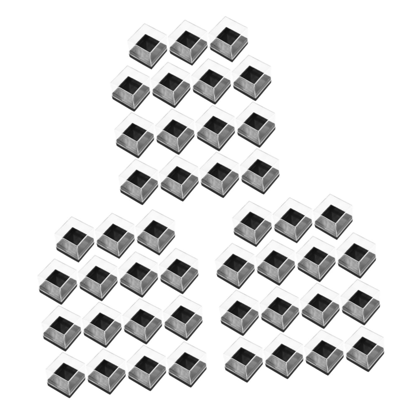 RORPOIR 3sets Square Mineral Stones Display Boxes Cube Specimen Storage Case Protect Your Collection 15pcs*3