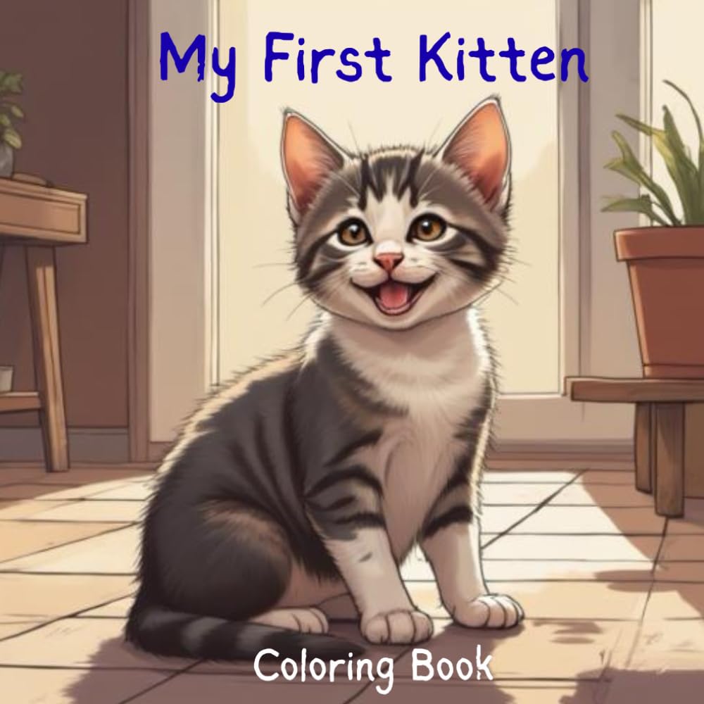 My First Kitten: Coloring Book for Adults and Teens