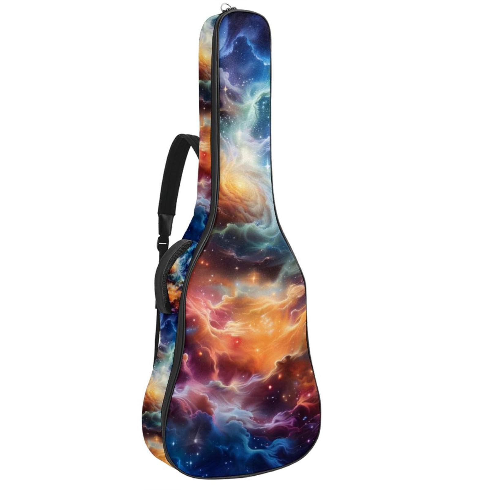 Housse pour guitare acoustique - Motif fleur papillon libellule - Bandoulière réglable - 101,6 cm - 101,6 cm - 106,7 cm, Couleur 10, 42.9x16.9x4.7 in