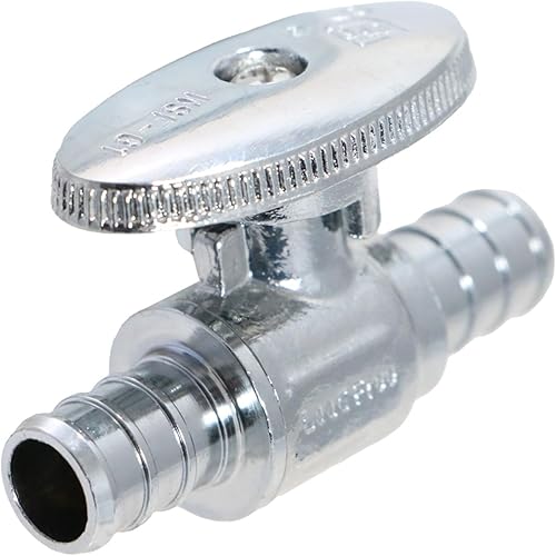 Válvula de bola Mini Pex de 1/2" con mango de metal