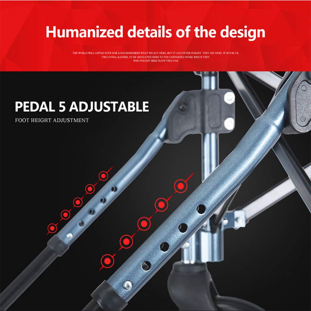 Silla de ruedas manual ligera y plegable, para personas mayores y personas mayores, reposapiés ajustable, silla de viaje cómoda, sillas de ruedas propulsadas por asistentes