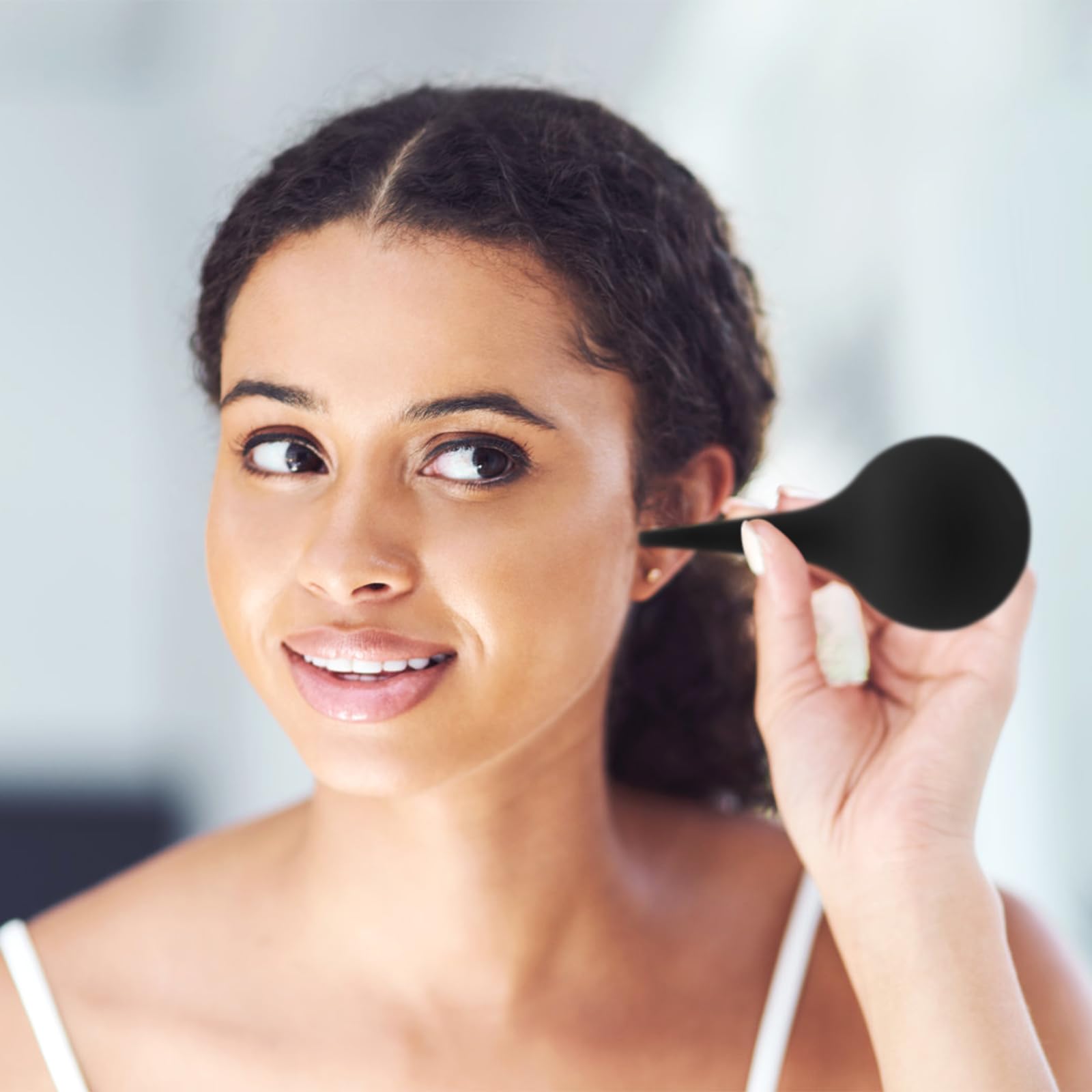 3 PCS Poire Lavement Oreilles, Poire Oreille Bouchon Adulte Enfant avec Sac Tissé Poire Effilée pour Nettoyer les Oreilles Seringue oreille Utiliser pour Nettoyage des Oreilles (Noir)
