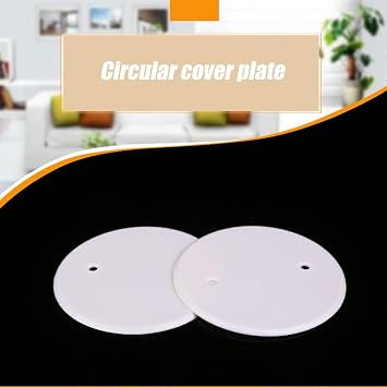 10Pcs Ceiling Light Cover Plate Round Electrical Box Covers Wall Electrical Box Junction Hole Flat Panel Round Ceiling Cover Plate