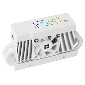Thermalright HR10 2280 PRO Digital White- High-Performance Solid-State Hard Disk Radiator Equipped with 4x5mm AGHP Heat Pipe, ARGB Digital Display, Small Fan Cooling, SSD Radiator