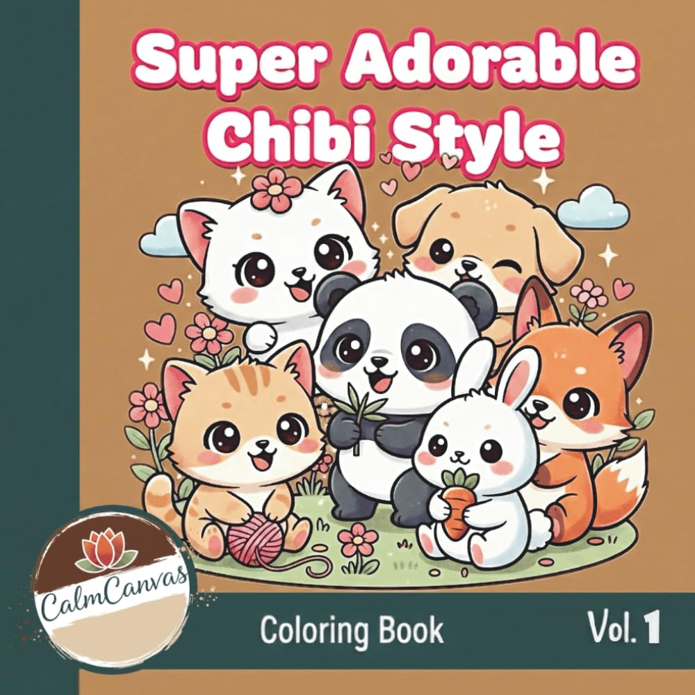 Super Adorable Chibi Style: Cute Anime Animals to Color for Kids (Kids Collection)